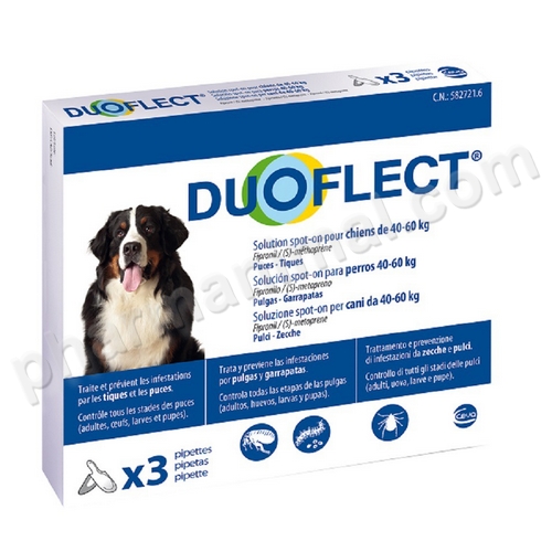 DUOFLECT CHIEN (40-60)         	plaq/3    	sol ext